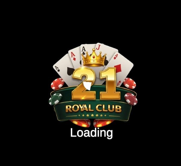 This picture shows the logo of Royal 21 Club game that is being loaded.
